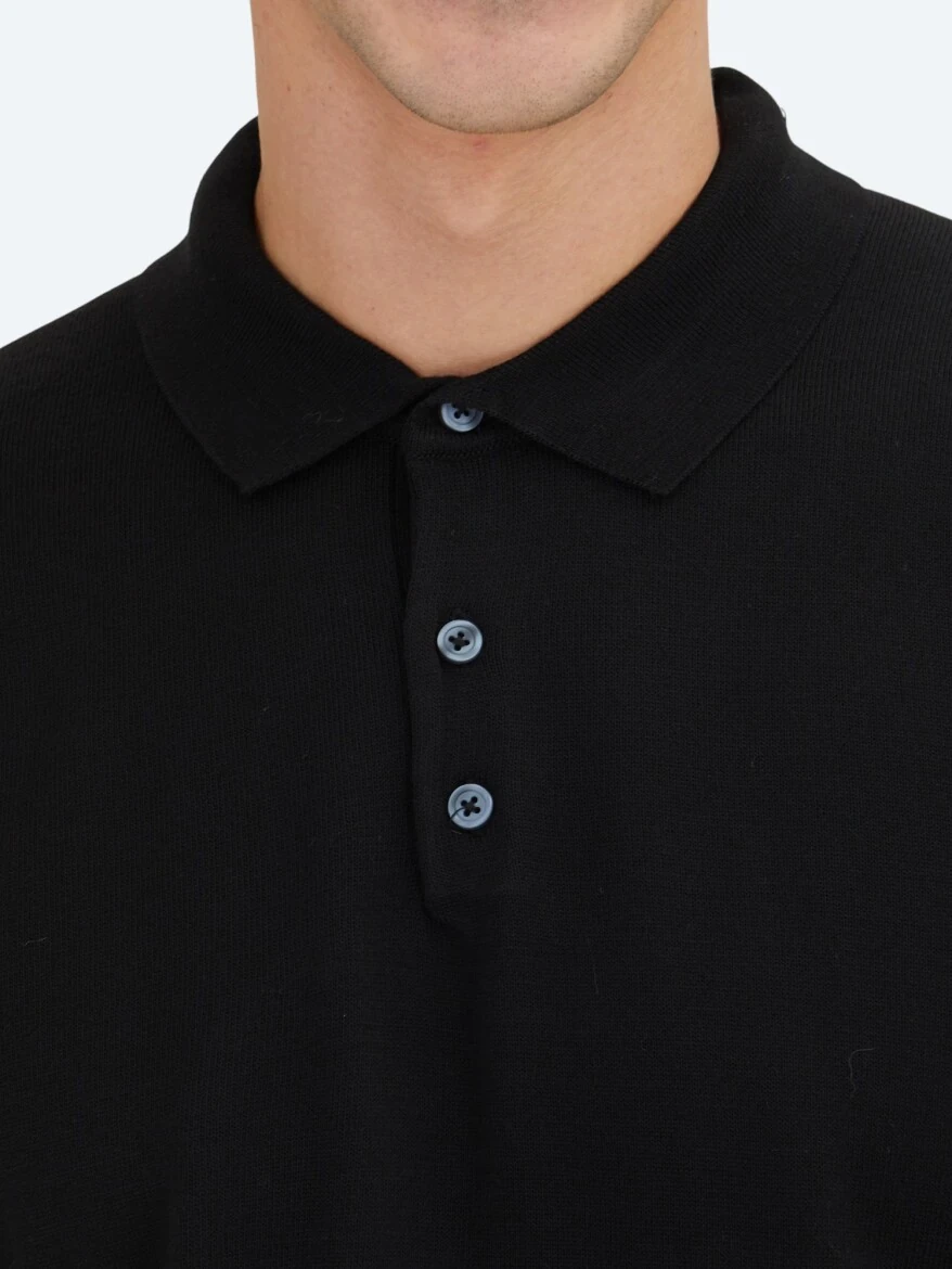 Black Knitwear Sweatshirt - 5