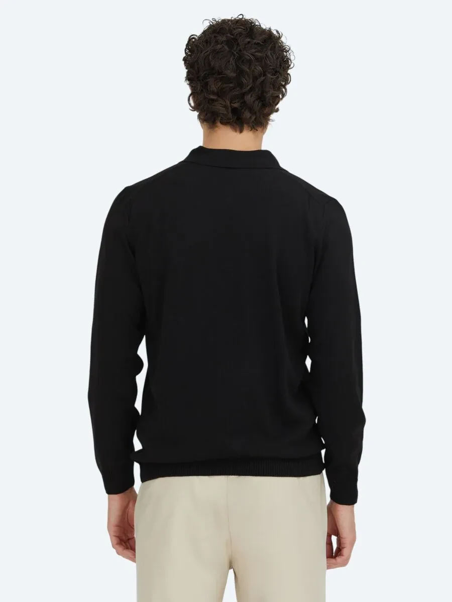 Black Knitwear Sweatshirt - 6