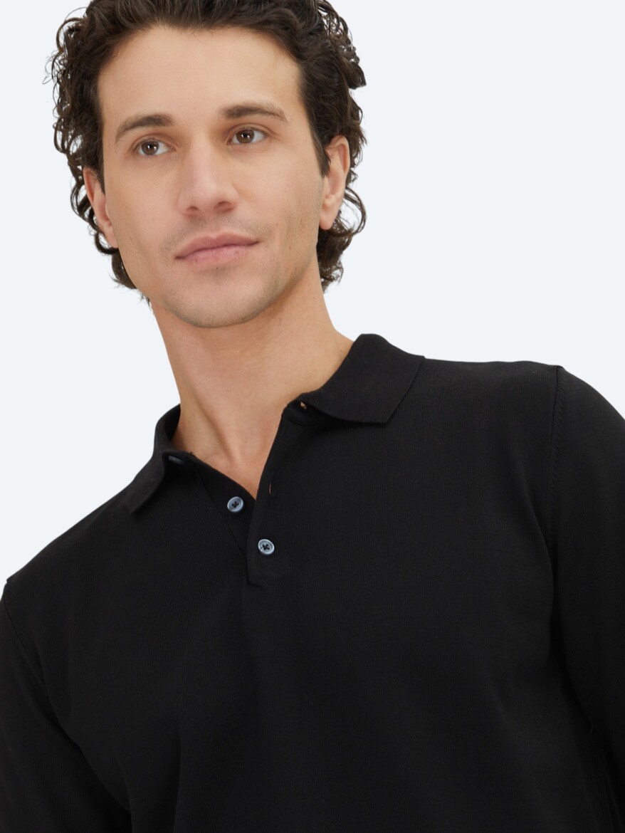 Black Knitwear Sweatshirt - 4