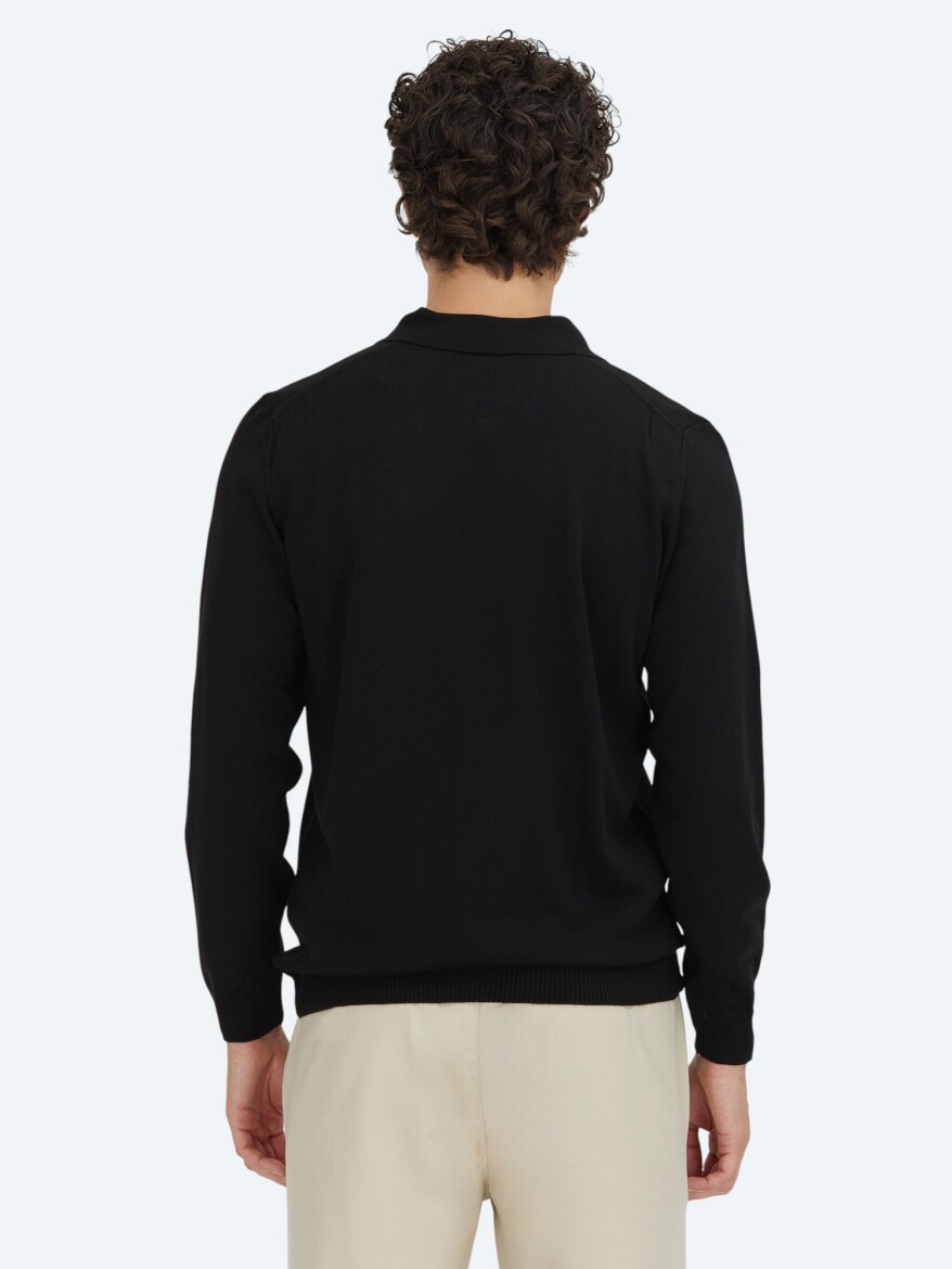 Black Knitwear Sweatshirt - 6