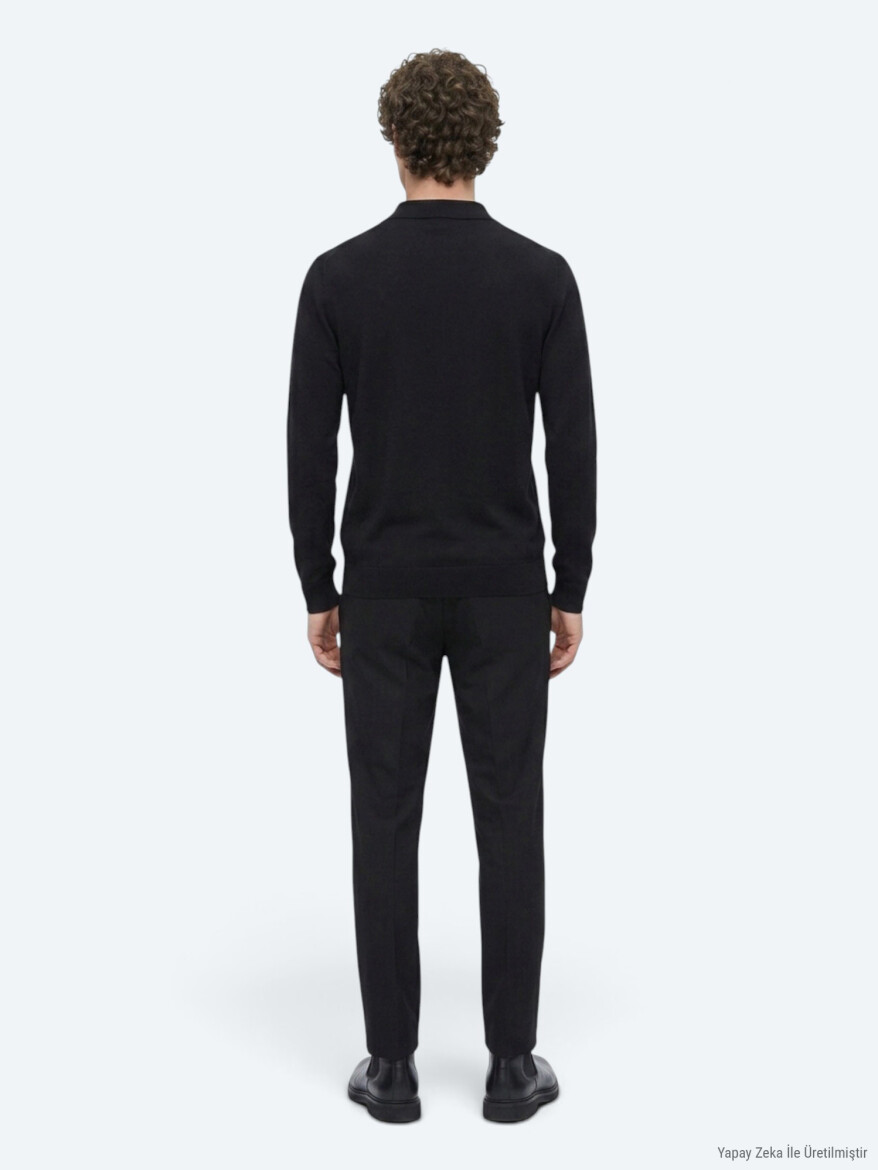 Black Knitwear Sweatshirt - 4