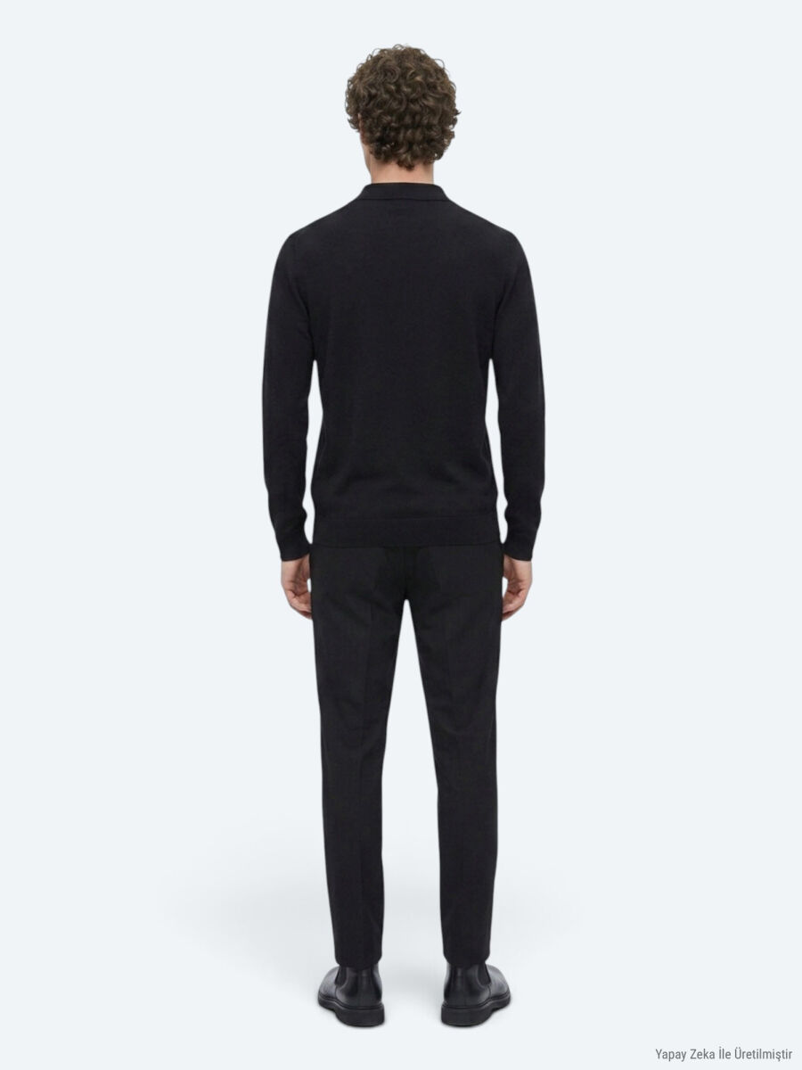 Black Knitwear Sweatshirt - 4