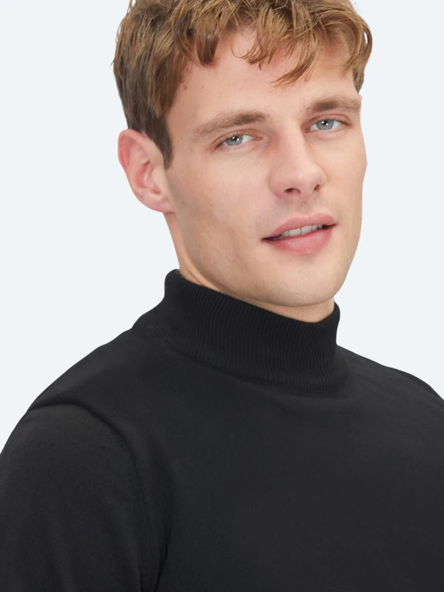 Black Knitwear Sweatshirt - KİP