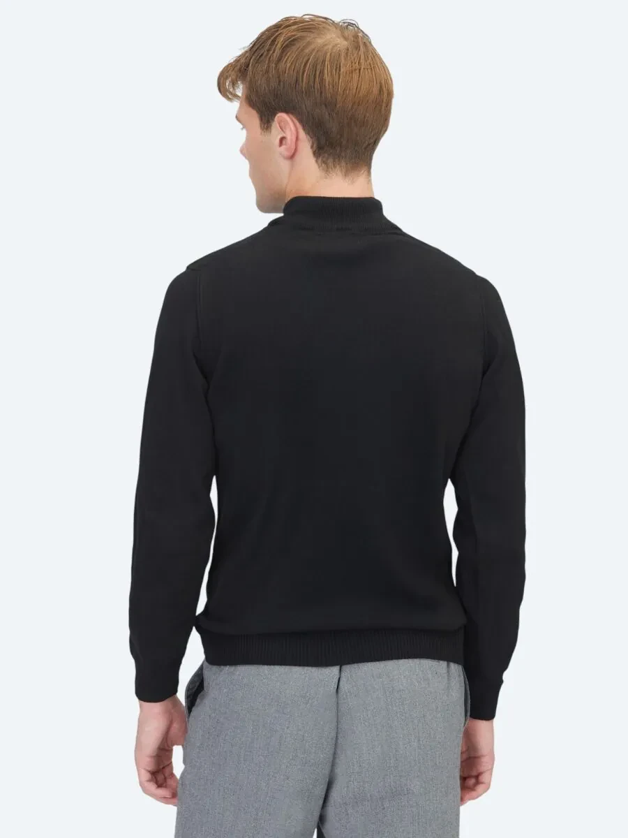 Black Knitwear Sweatshirt - 4
