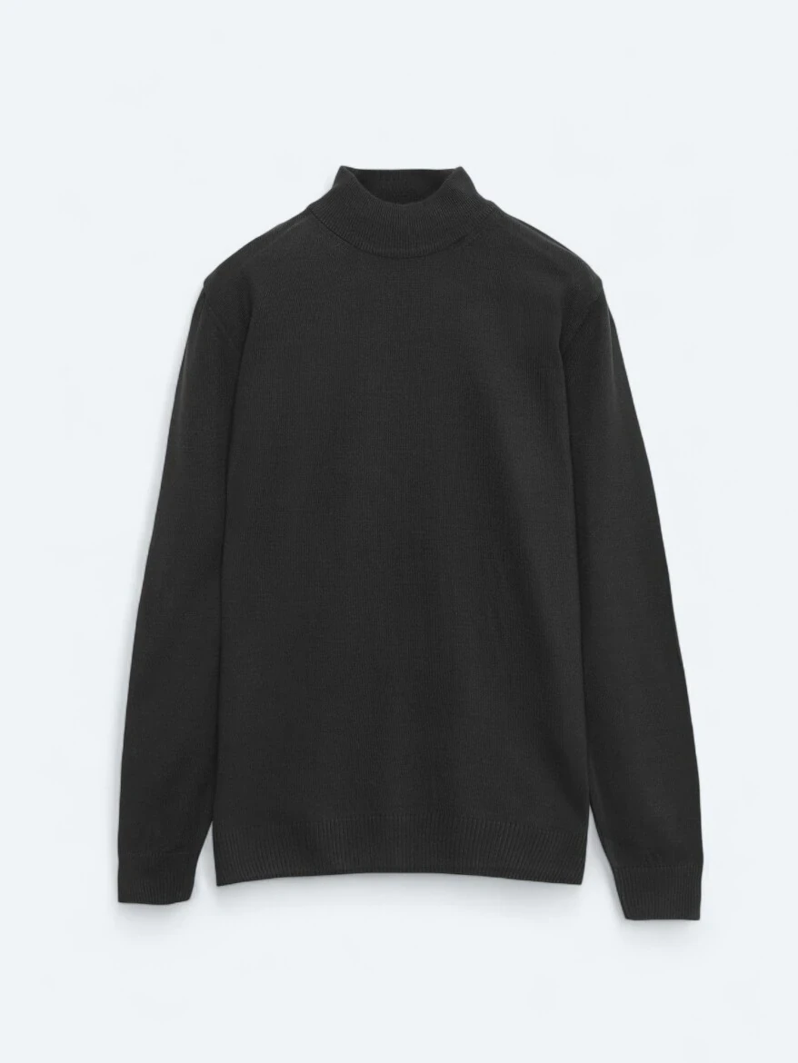 Black Knitwear Sweatshirt - 5
