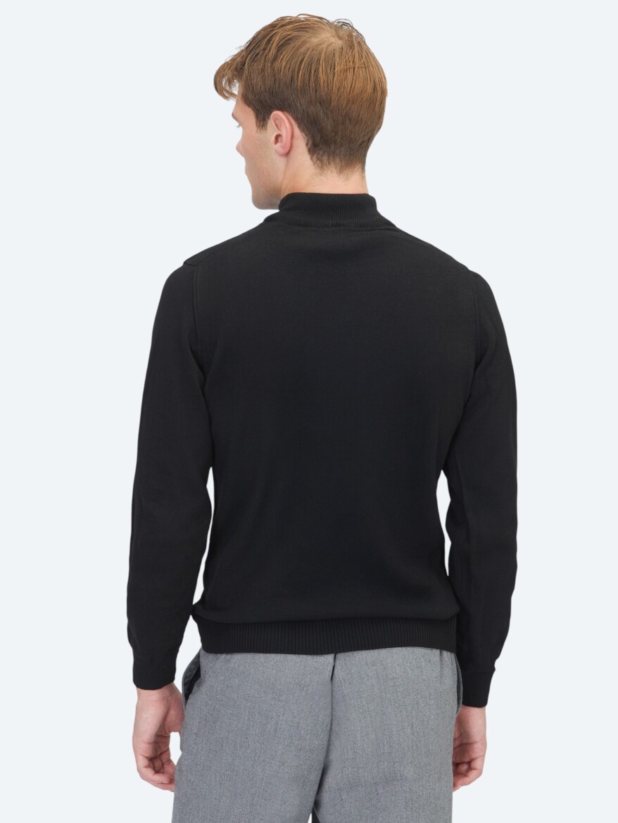 Black Knitwear Sweatshirt - 4