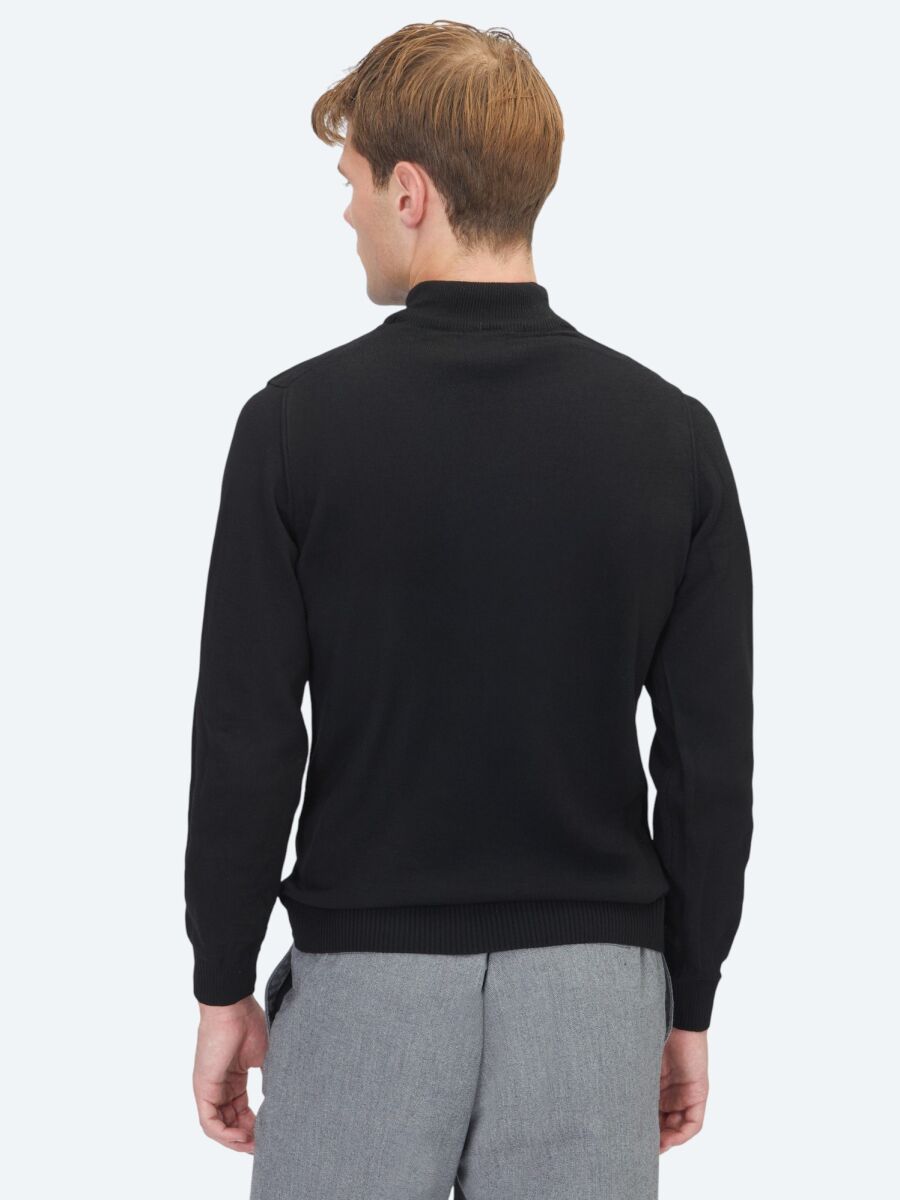 Black Knitwear Sweatshirt - 4