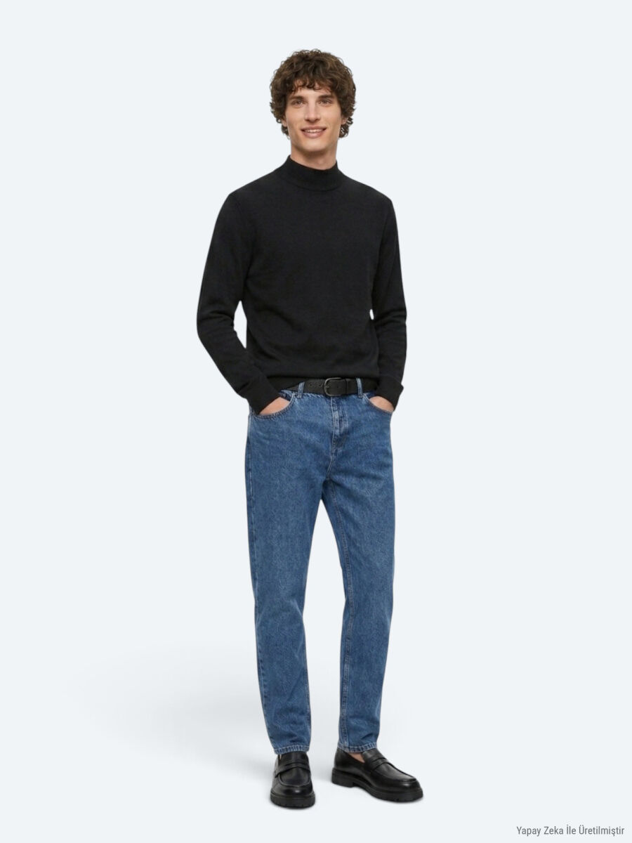 Black Knitwear Sweatshirt - 3