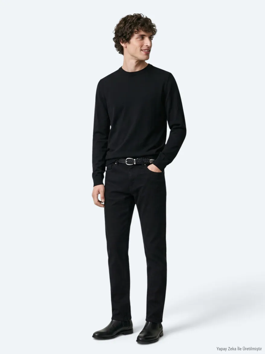 Black Knitwear Sweatshirt - 3