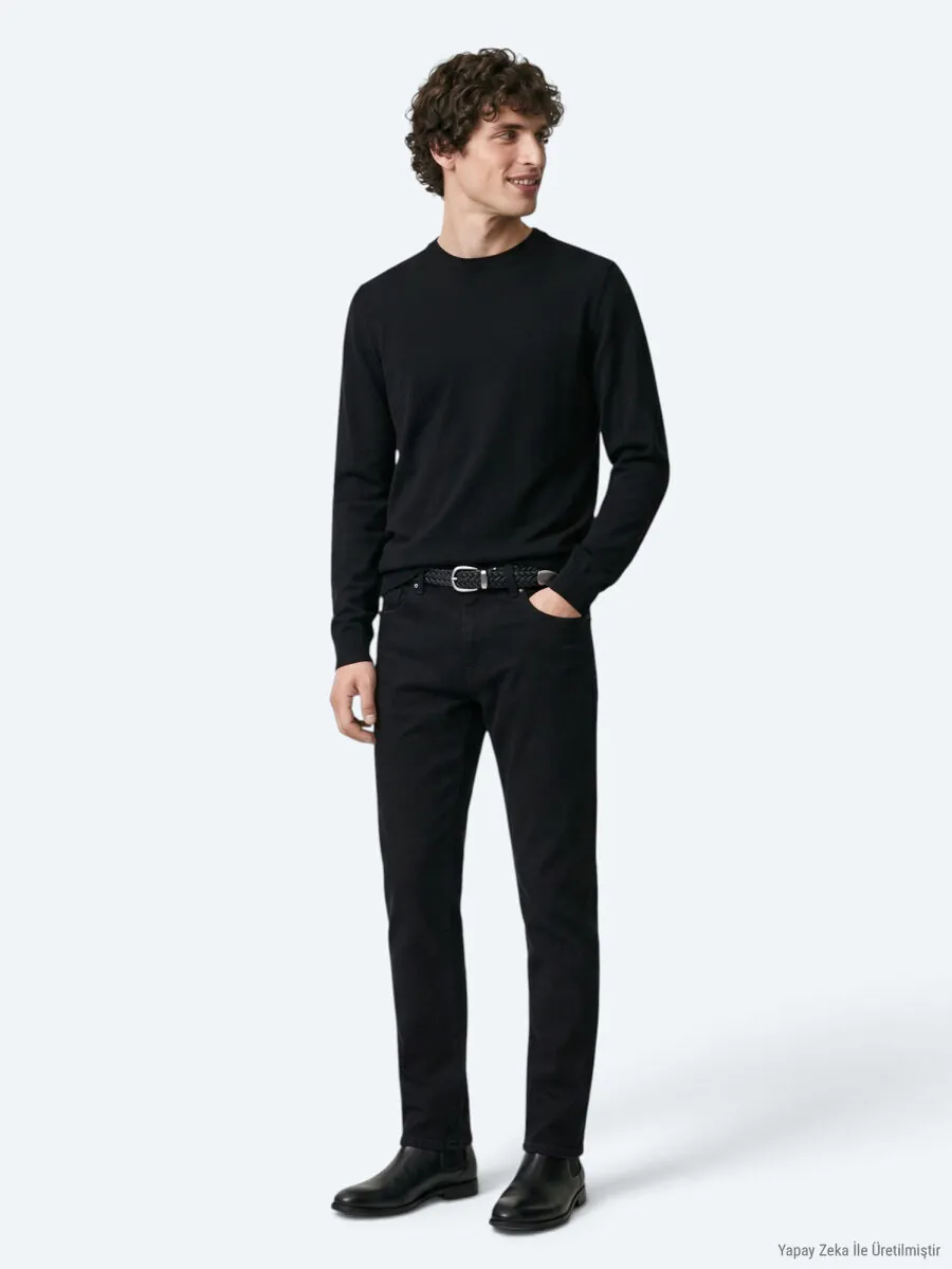 Black Knitwear Sweatshirt - 3