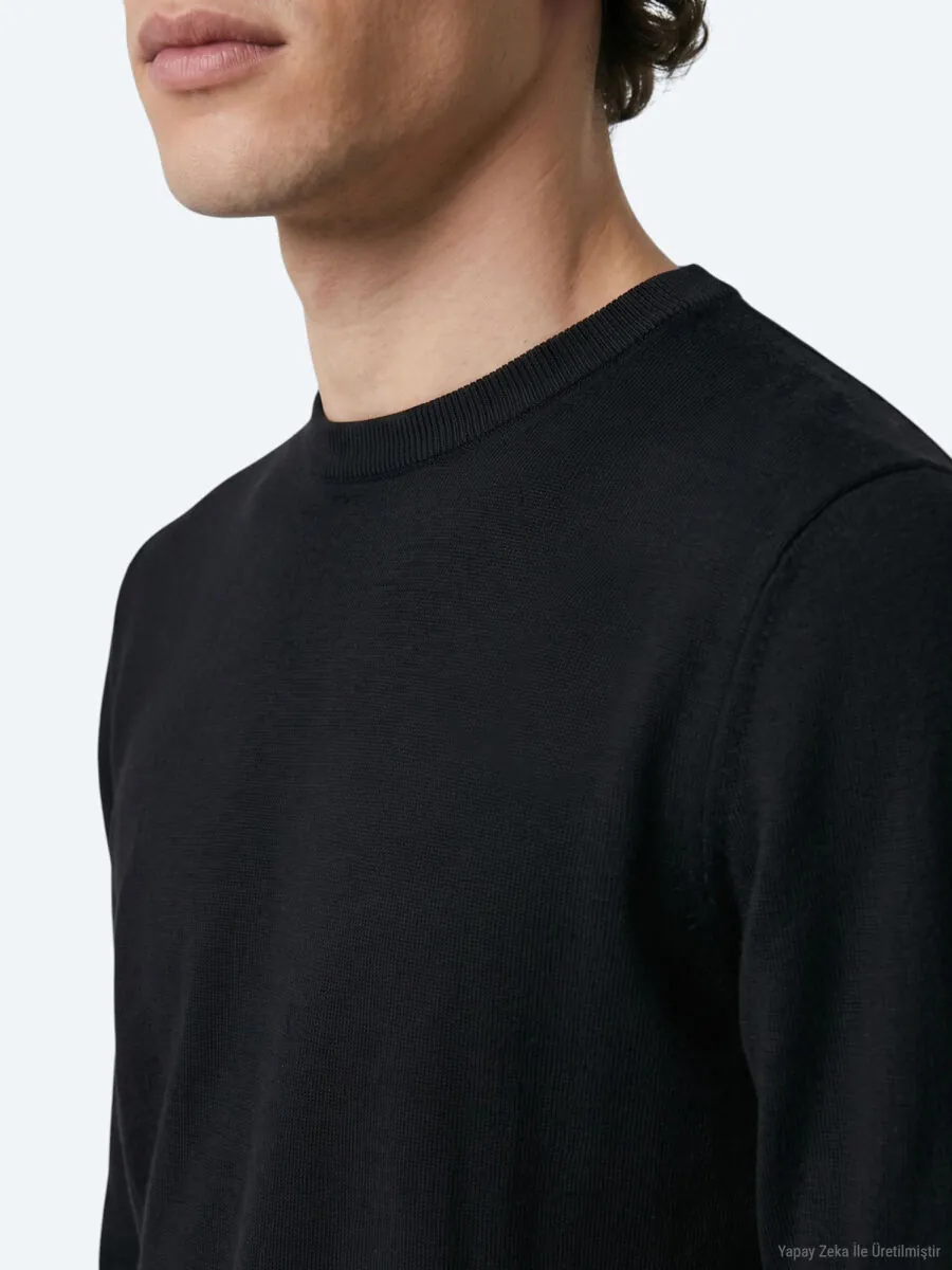 Black Knitwear Sweatshirt - 5