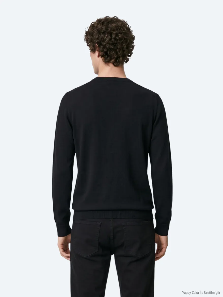 Black Knitwear Sweatshirt - 6