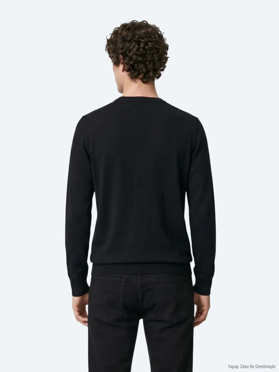Black Knitwear Sweatshirt - 6