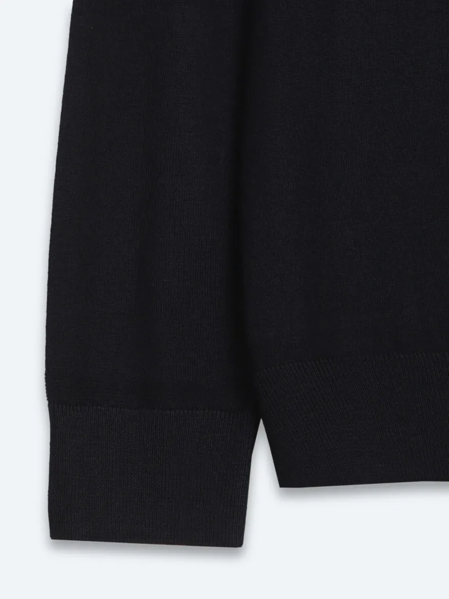 Black Knitwear Sweatshirt - 10
