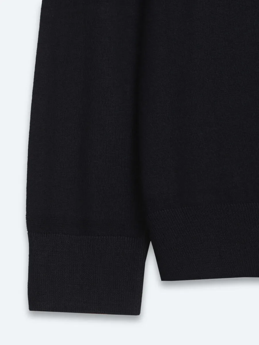 Black Knitwear Sweatshirt - 10