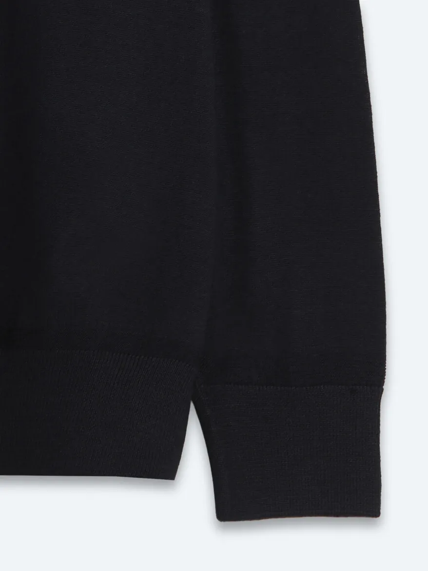 Black Knitwear Sweatshirt - 11