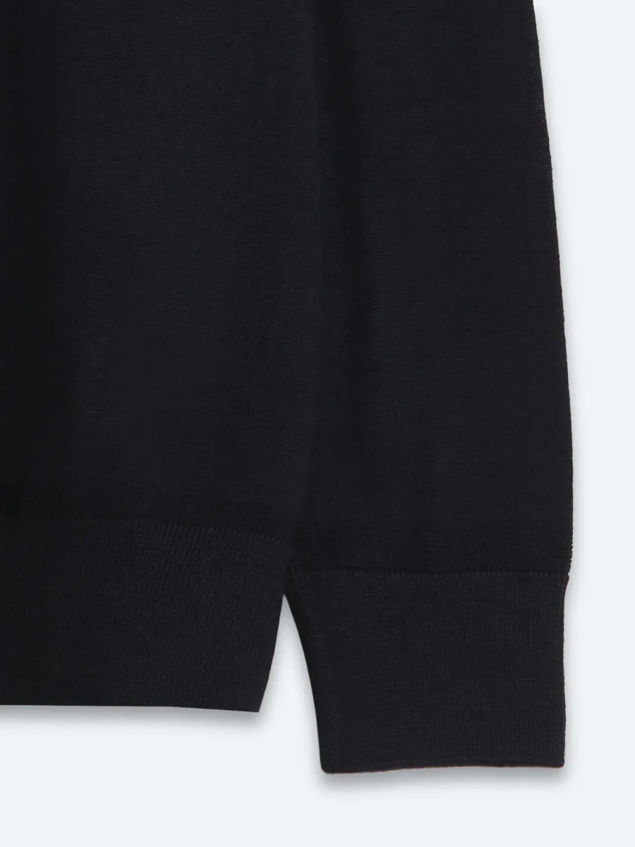 Black Knitwear Sweatshirt - 11