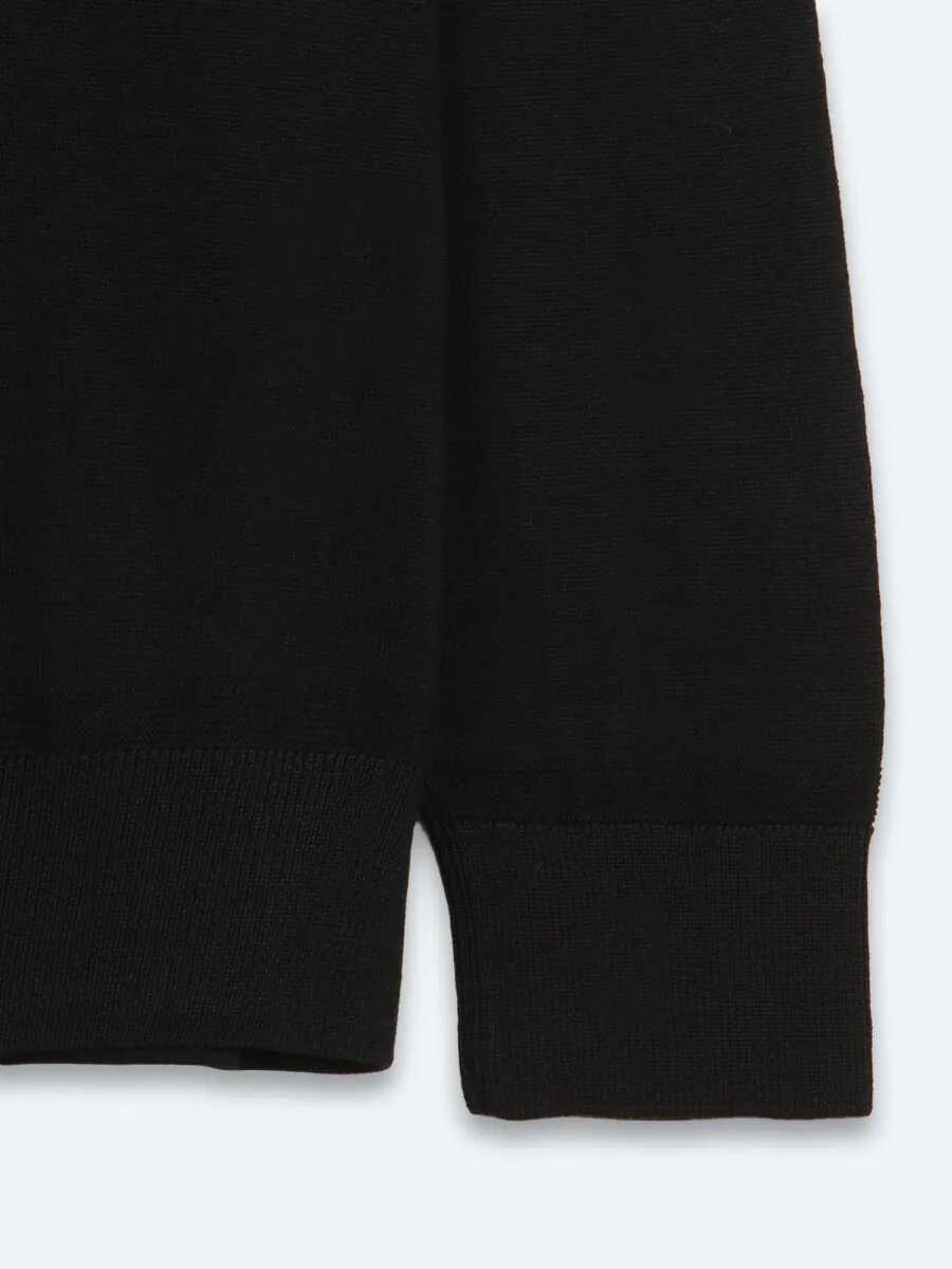 Black Knitwear Sweatshirt - 11