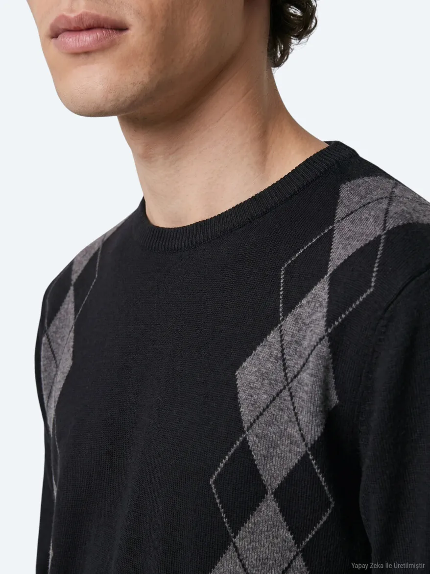 Black Knitwear Sweatshirt - 4