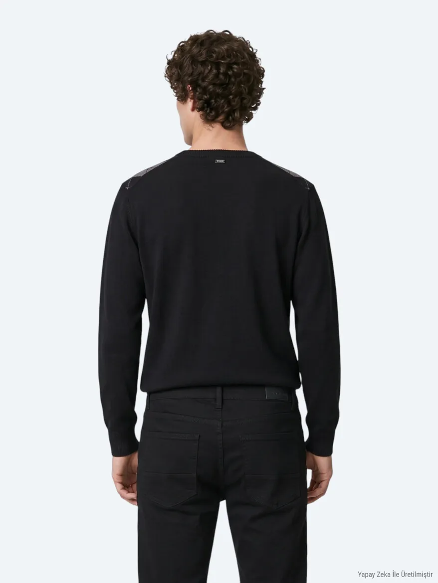 Black Knitwear Sweatshirt - 6