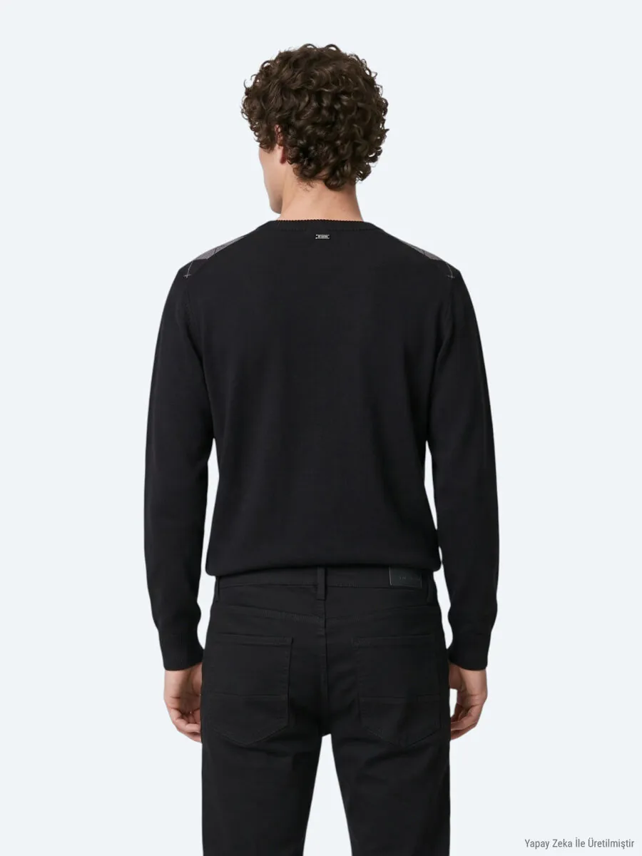 Black Knitwear Sweatshirt - 6