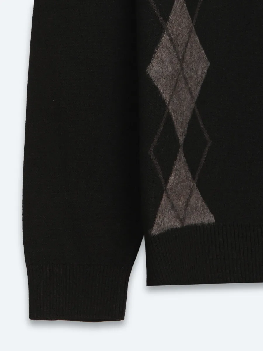 Black Knitwear Sweatshirt - 9