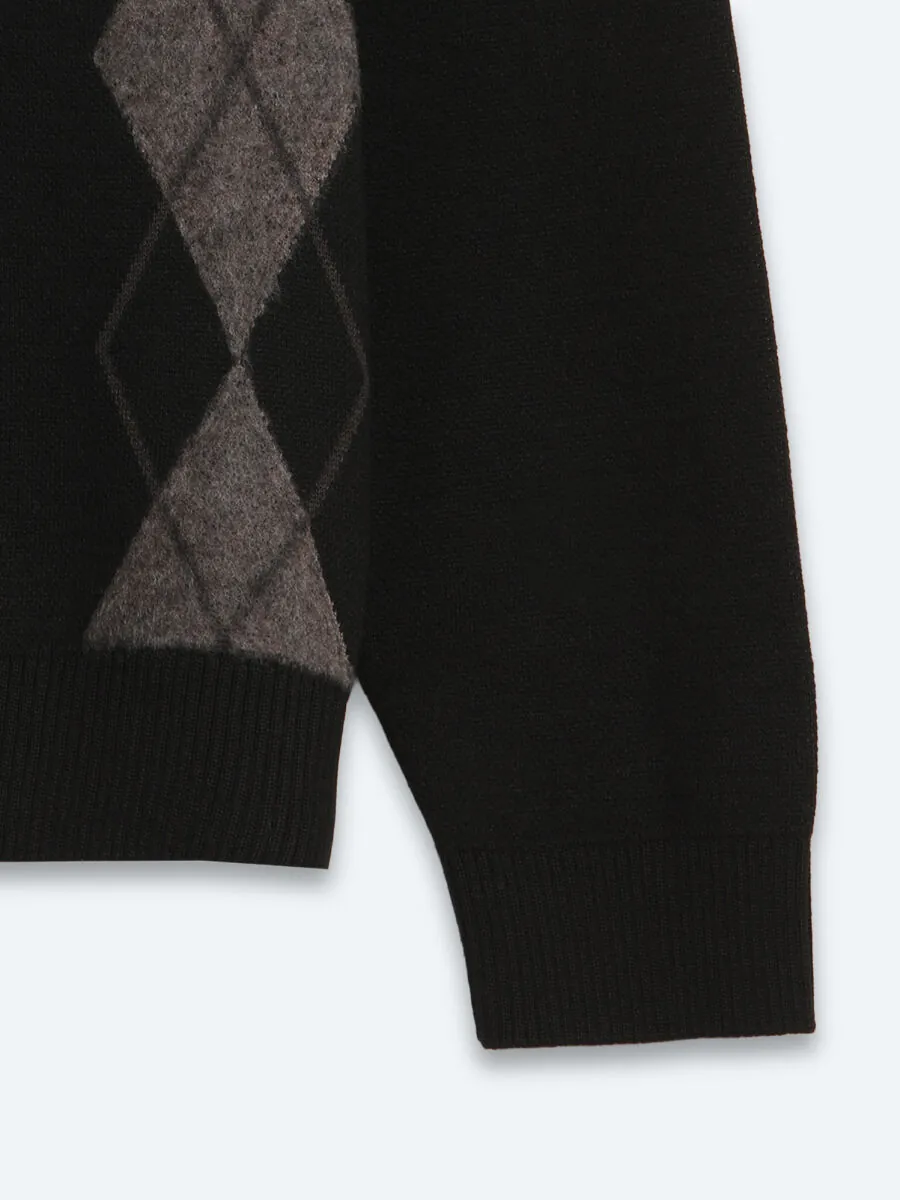 Black Knitwear Sweatshirt - 10