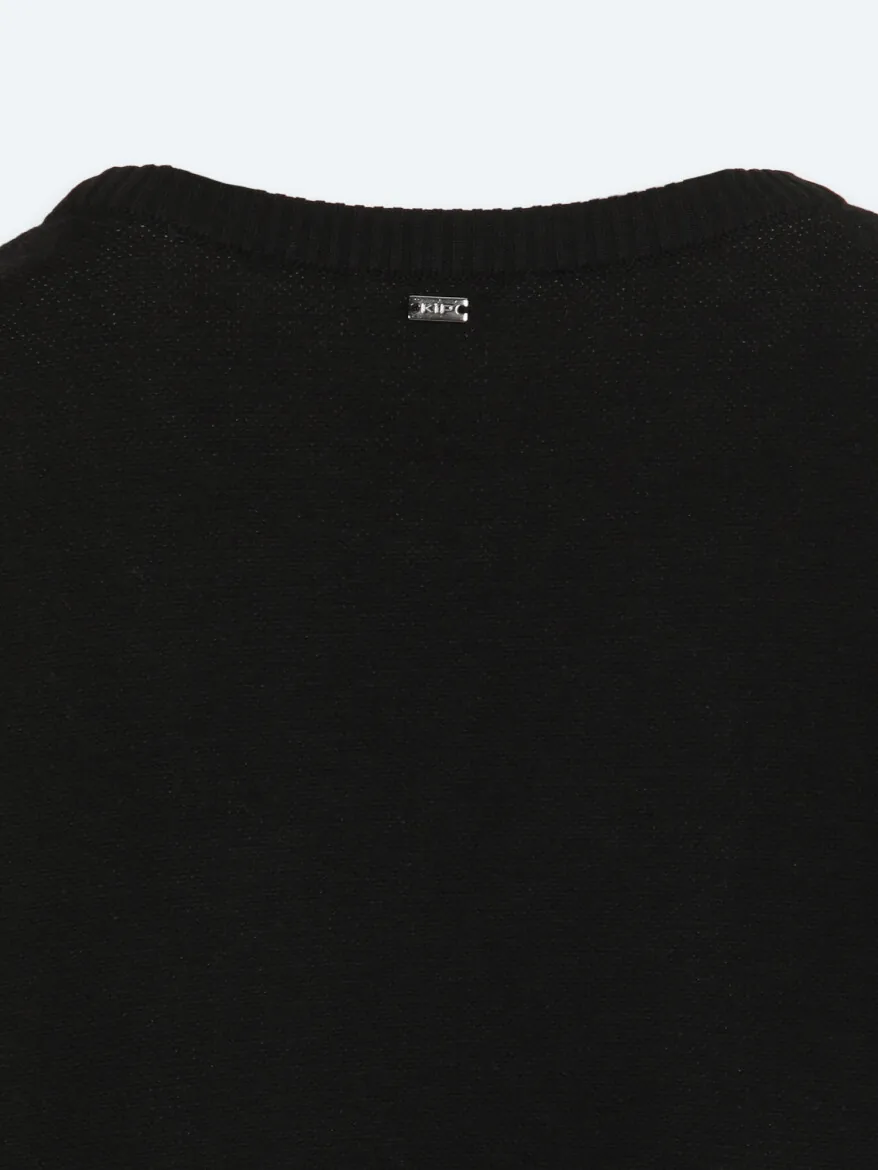 Black Knitwear Sweatshirt - 11