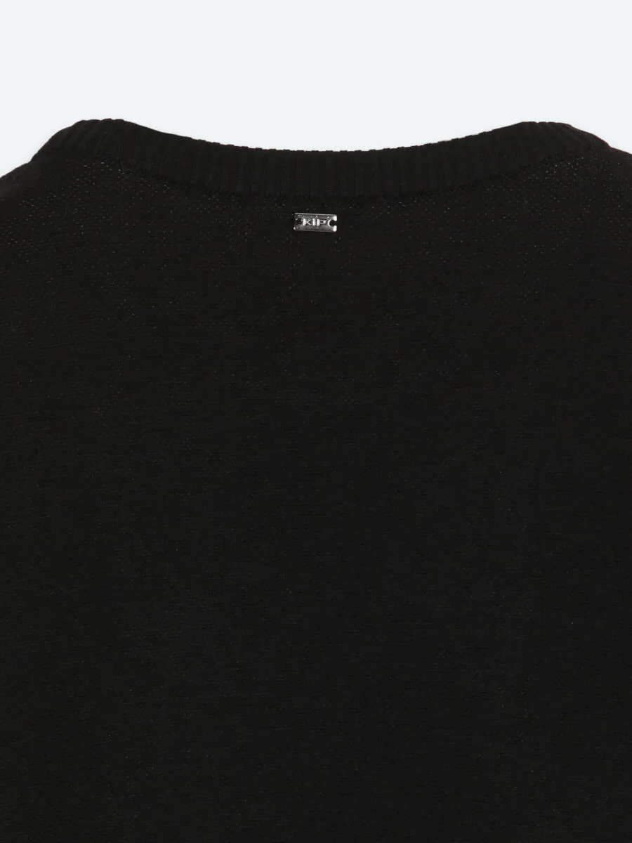 Black Knitwear Sweatshirt - 11