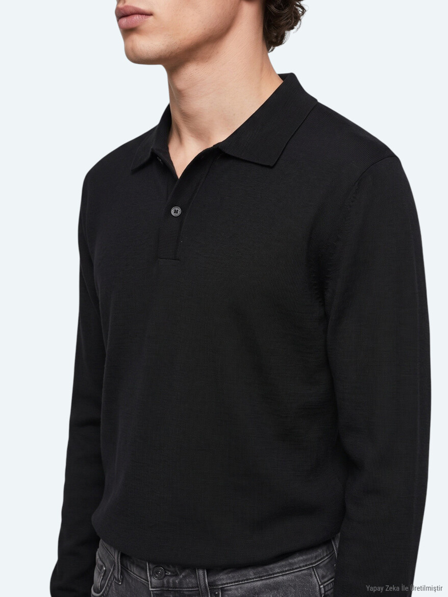 Black Knitwear Sweatshirt - 4
