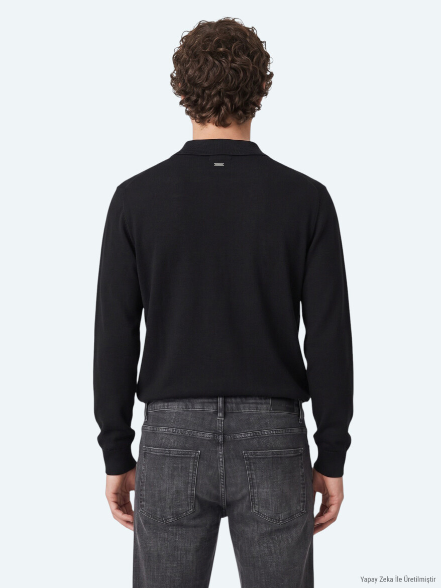Black Knitwear Sweatshirt - 6