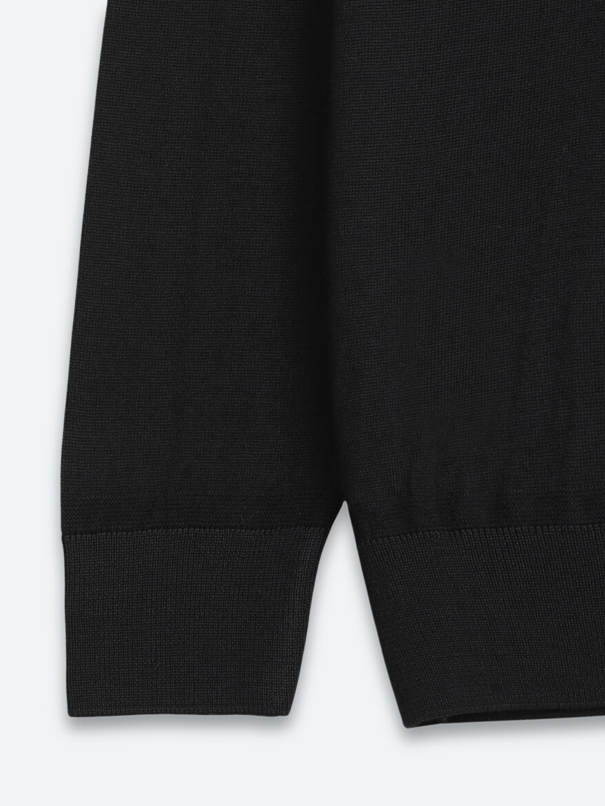 Black Knitwear Sweatshirt - 9