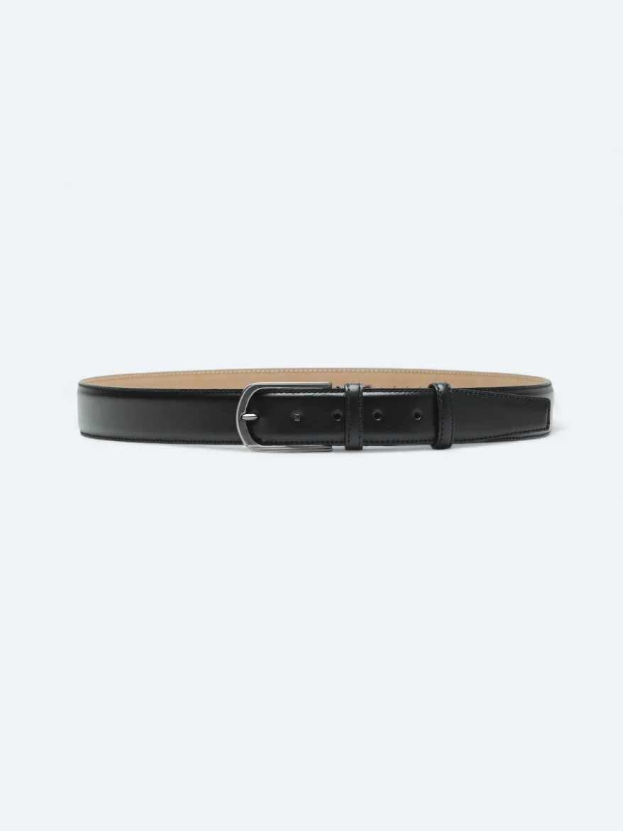 Black Leather Belt 