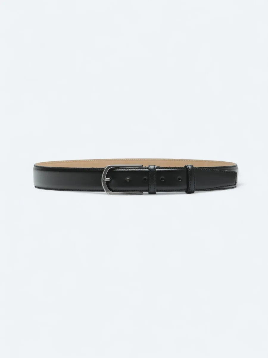 Black Leather Belt - 1
