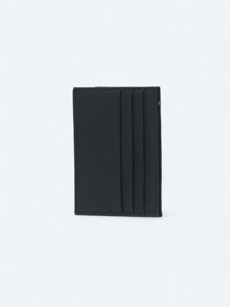 Black Leather Card Holder - 3