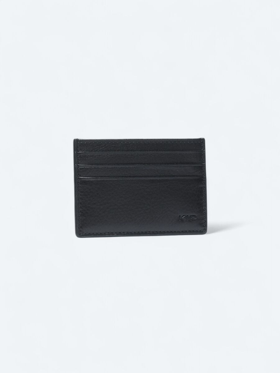 Black Leather Card Holder - 1