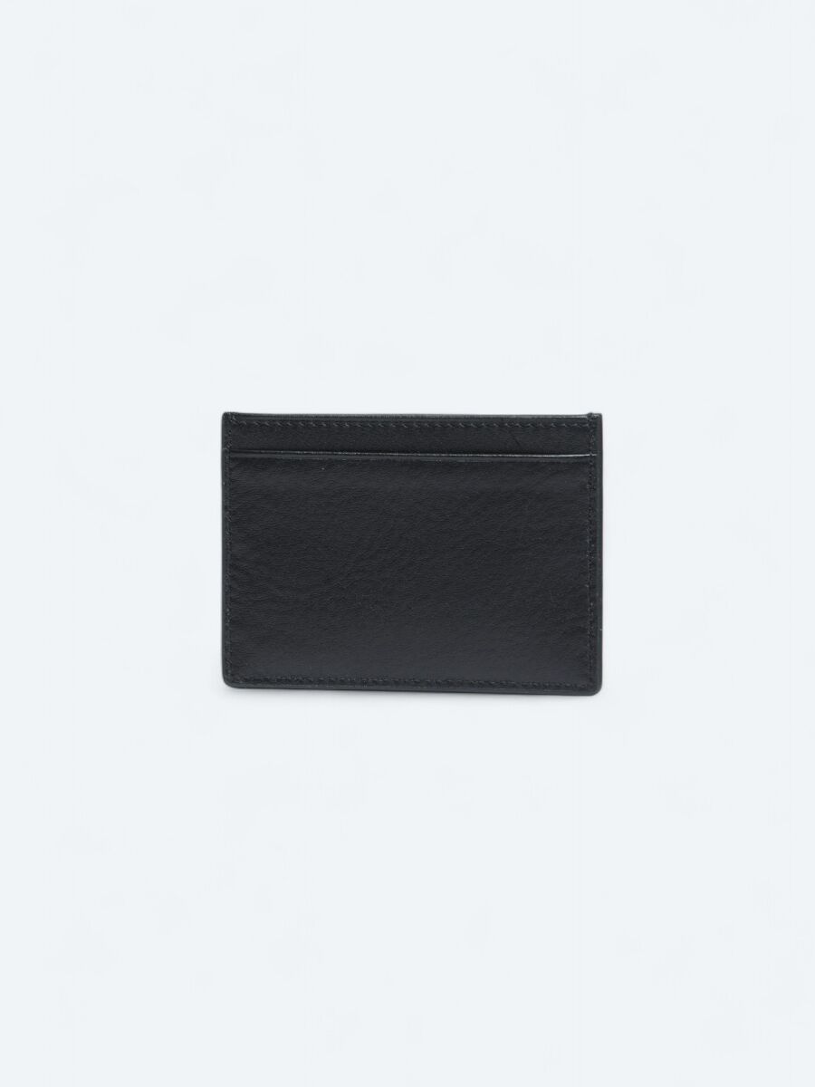 Black Leather Card Holder - 2