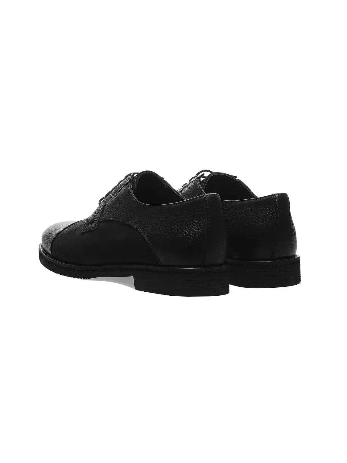 Black Leather Casual Shoes - 4