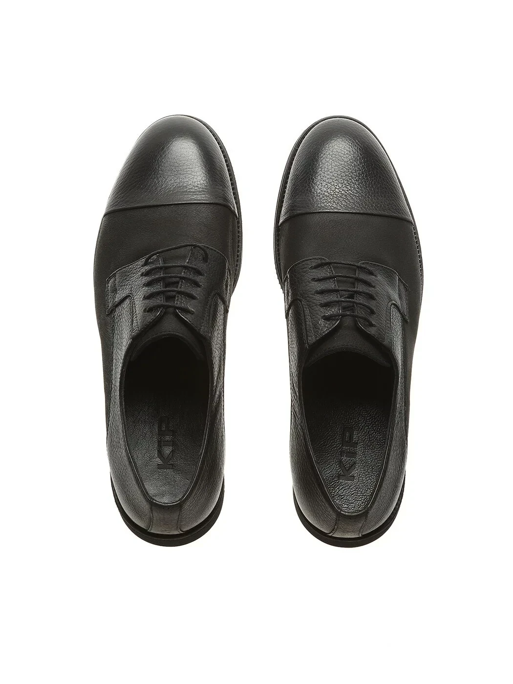 Black Leather Casual Shoes - 5