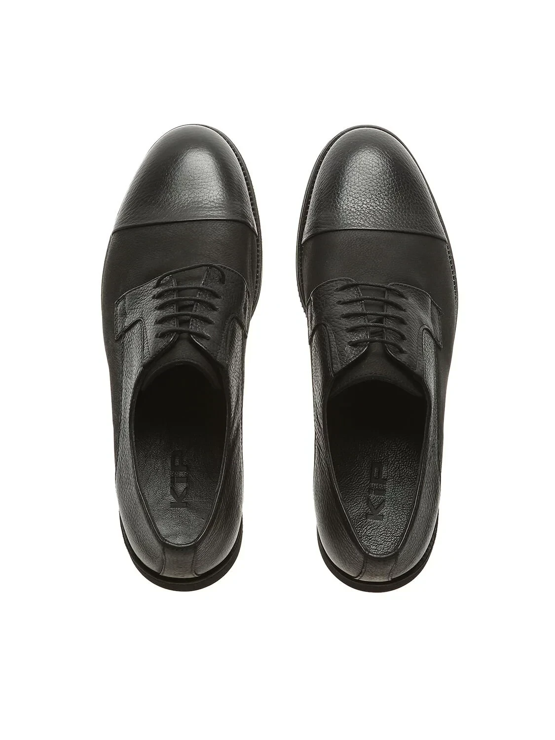Black Leather Casual Shoes - 5