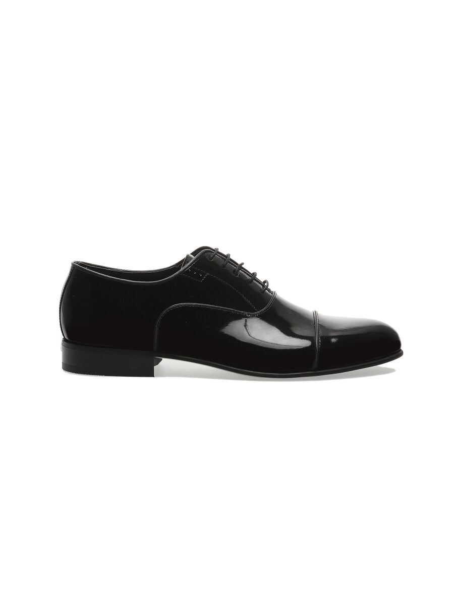 Black Leather Classical Dress Shoes - 1