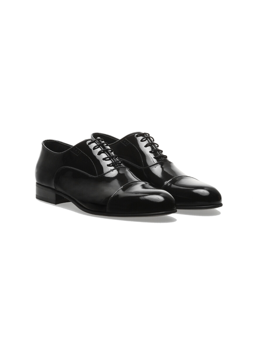 Black Leather Classical Dress Shoes - 2