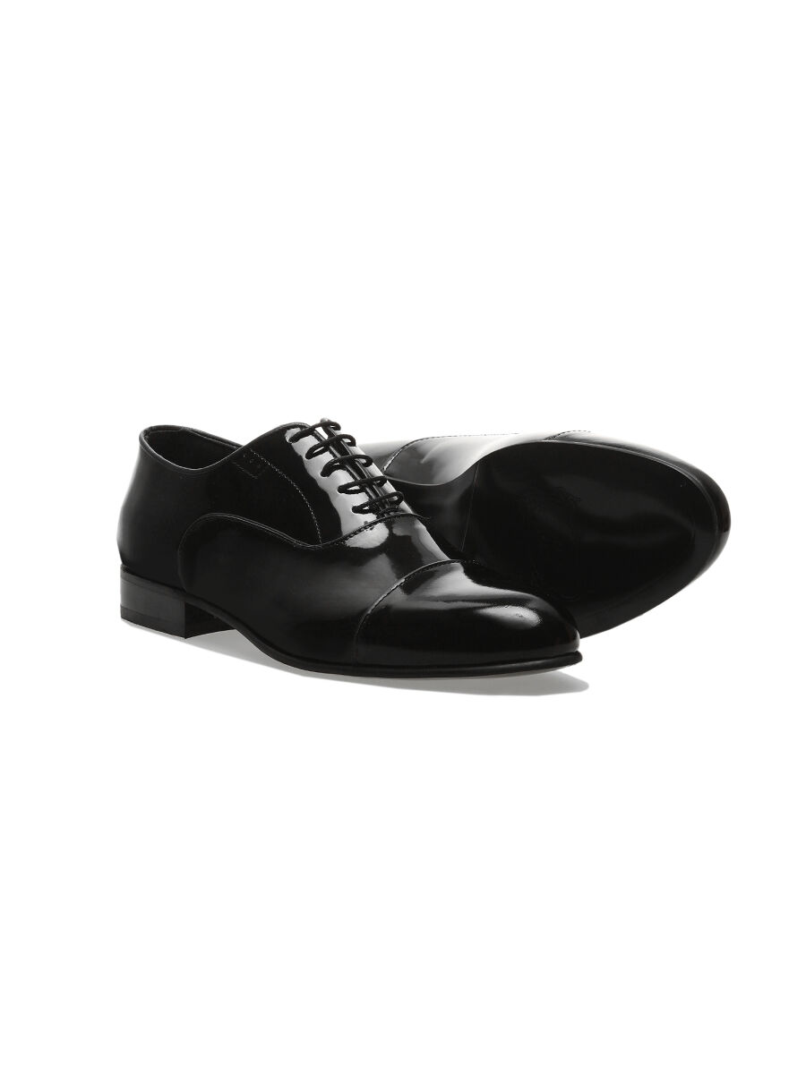 Black Leather Classical Dress Shoes - 3
