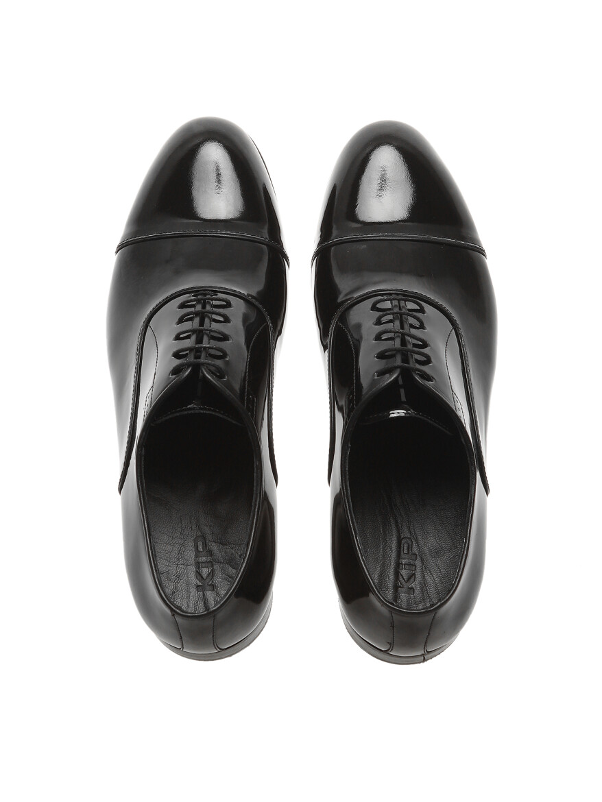 Black Leather Classical Dress Shoes - 5
