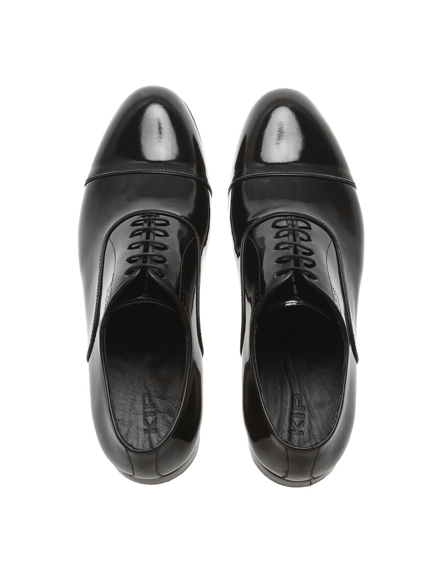 Black Leather Classical Dress Shoes - 5