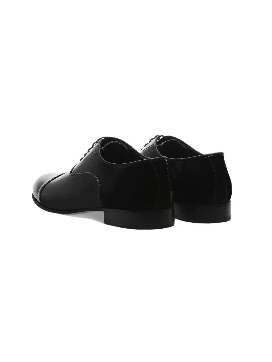 Black Leather Classical Dress Shoes - 4