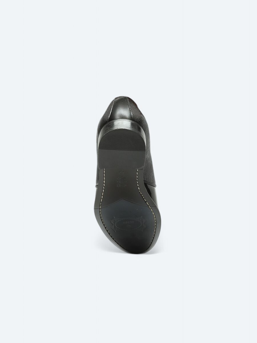 Black Leather Classical Dress Shoes - 4