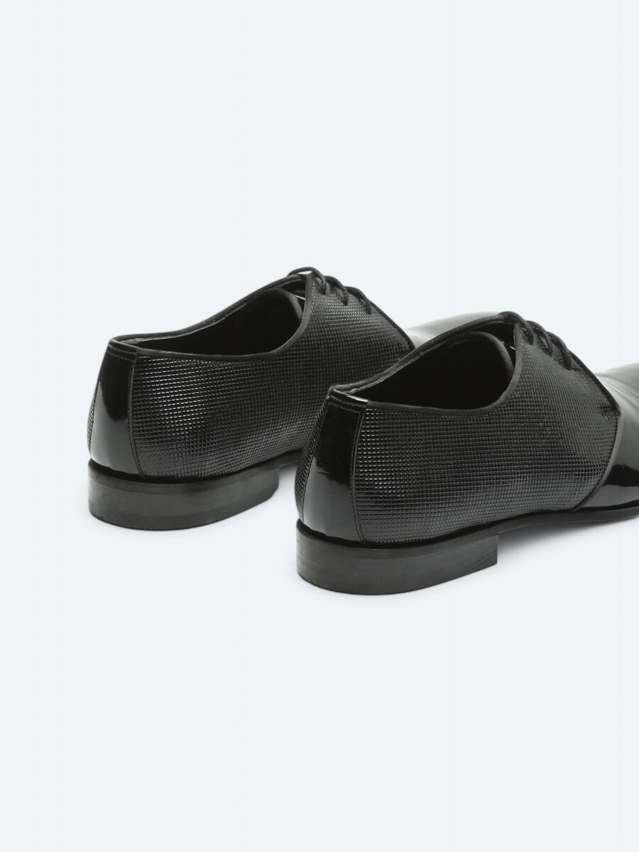 Black Leather Classical Dress Shoes - 5