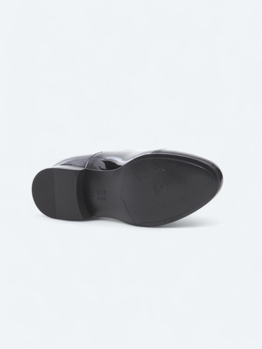 Black Leather Classical Dress Shoes - 4