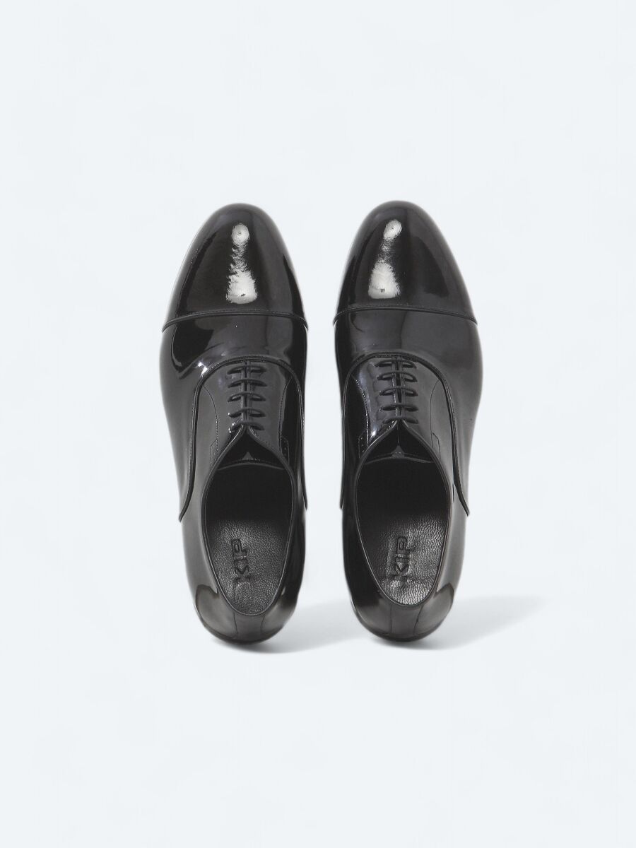 Black Leather Classical Dress Shoes - 5